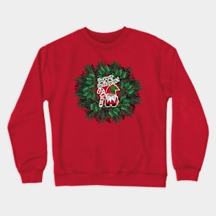 Christmas Wreath | Happy Holidays! Gnome | Berries and Holly by Cherie(c)2021 Crewneck Sweatshirt